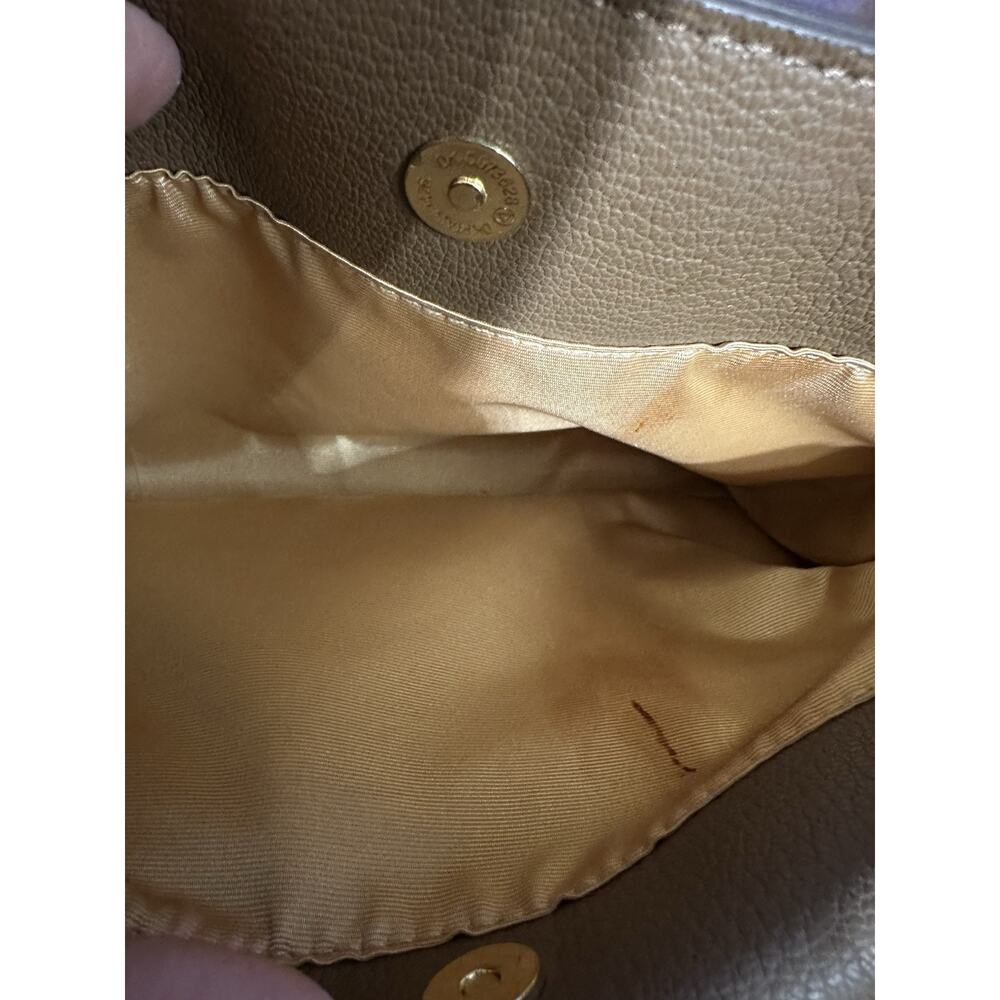 ORA DELPHINE SATCHEL PEBBLE LEATHER CAMEL TAN 12" X 7" SMALL Bag CLASSIC LUXURY - Picture 13 of 16